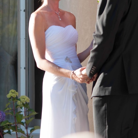 Symphony of Venus Ruched Strapless Wedding Dress - Picture 9 of 11